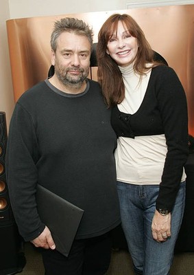 Luc Besson and guest during 2007 Park City Luxury Lounge Day 5 at - Old Photo