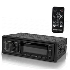 Single Din Bluetooth 5.1 Marine Car Stereo Receiver, 240W Audio Head Black