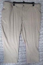 Ben Hogan Performance Pants Mens 50W 30L Khaki Heather Stretch UPF 50 NWT