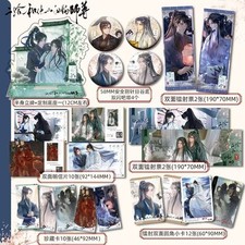 The Husky and His White Cat Shizun Chu Wanning Postcard Card Badge Pin Stand