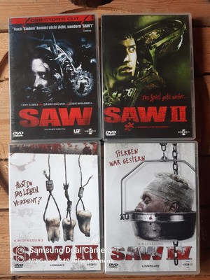 SAW / SAW II / SAW III / SAW IV (Tobin Bell) Horror Kult FSK 18 DVD Sammlung 