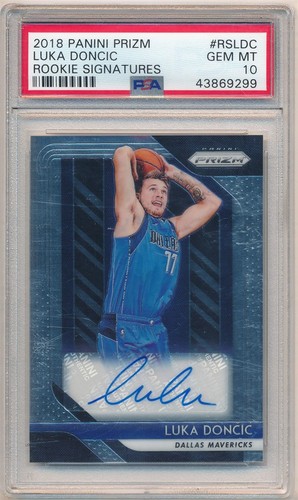 LUKA DONCIC 2018/19 PANINI PRIZM ROOKIE SIGNATURES AUTOGRAPH RC AUTO PSA 10 GEM