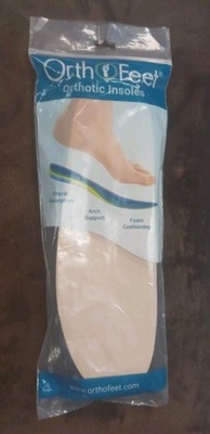 OrthoFeet Orthotic Insoles Men's 13 New Shock Absorption Arch Support Free-Ship 