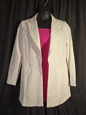 Sz L New Womens White Blazer Ladies Long Sleeve Casual Jacket Coat No tags