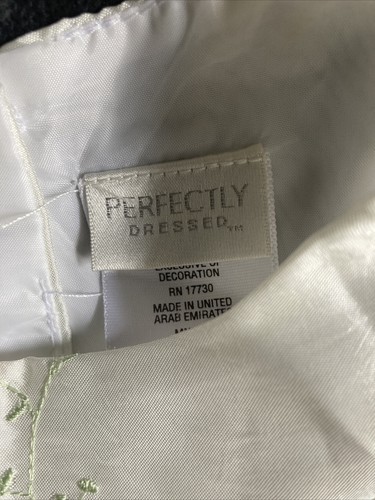 Perfectly Dressed 4T Girls Short Sleeve Dress Fancy Green White Pink Flower Bow - Picture 10 of 14