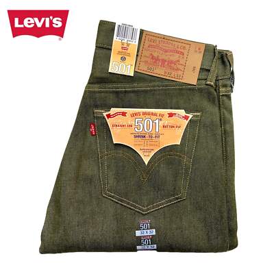 Levi's 501 Shrink-to-Fit Denim Olive