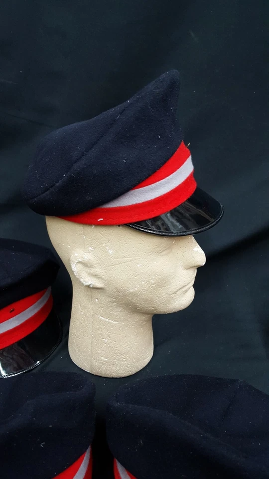 Lot of 9 Red Blue Black Wool Military Police Official Costume Reenactment Hats  - Image 4 of 4