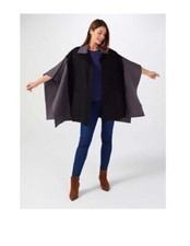 Badgley Mischka Colour Blocked Knitted Poncho With Pocket Size Large New