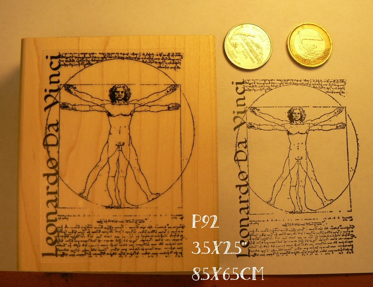 P92 Leonardo da Vinci Vitruvian man rubber stamp NEW | eBay p92-leonardo-da-vinci-vitruvian-man-rubber-stamp-new-ebay