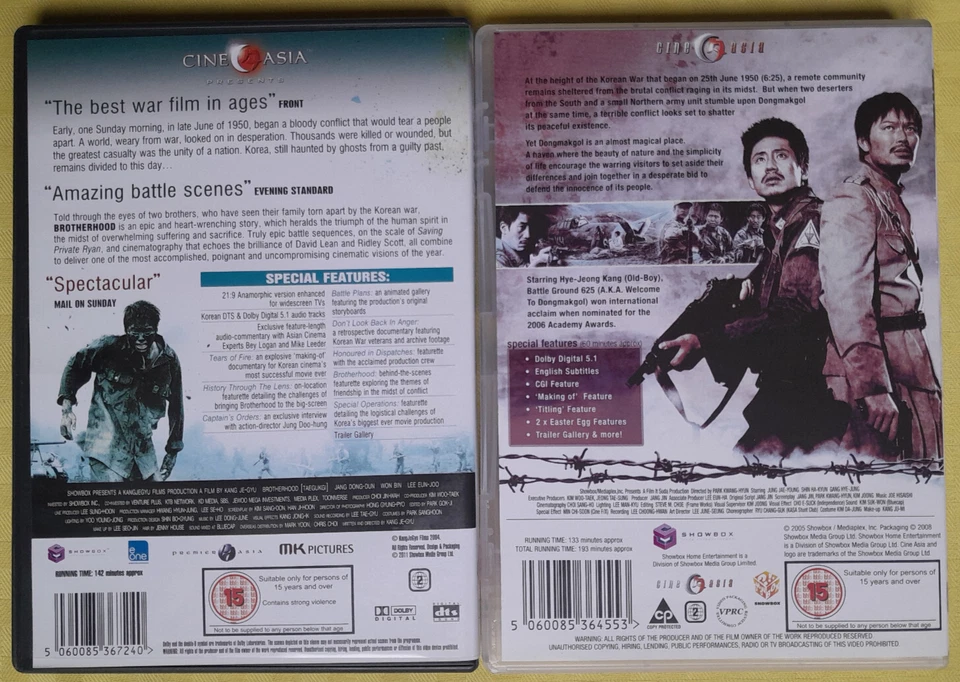 BROTHERHOOD (2004) + BATTLEGROUND 625 (2005) - 2 DVD UK Coreano Sub Inglese - Immagine 2 di 4