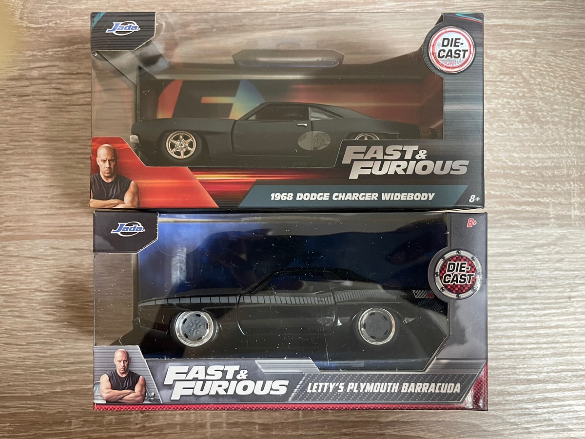 Jada Fast & Furious Letty's Barracuda & 1968 Dodge Charger