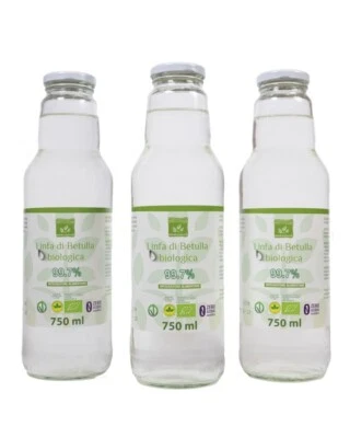 BENESSENCE Linfa di Betulla Biologica – Diuretica e drenante - 3 x 750 ml