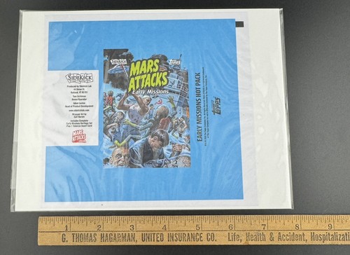 Topps Mars Attacks Early Missions 2020 envoltura plana sin usar (sin tarjetas) - Imagen 3 de 6
