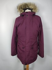 Tog24 Womens Purple Outdoor Hooded Parka Coat Size 14 Uk
