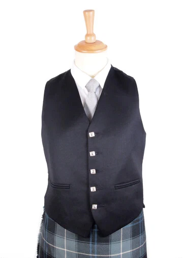 Ex-Hire Black Argyll Jacket & Waistcoat made in Scotland, 14oz 100% wool £99 - Image 4 of 4