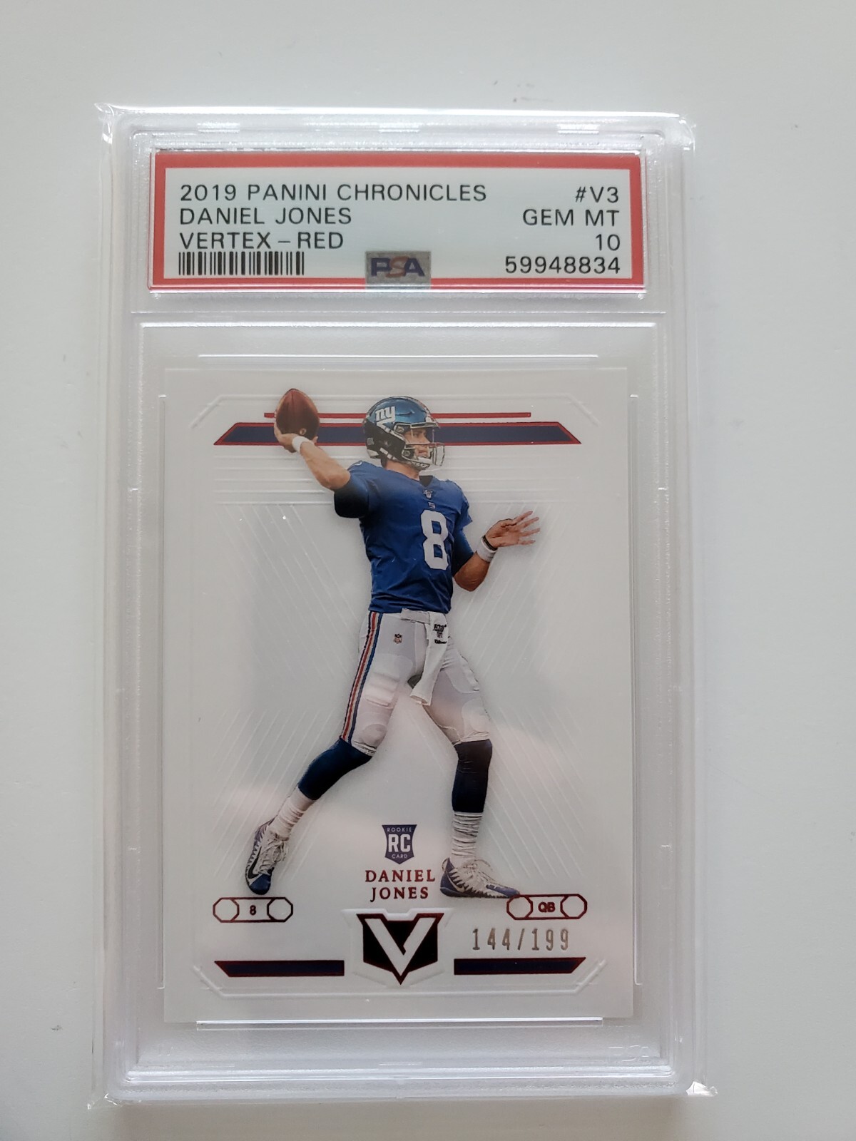 Daniel Jones Panini Chronicles Vertex #V3 Red