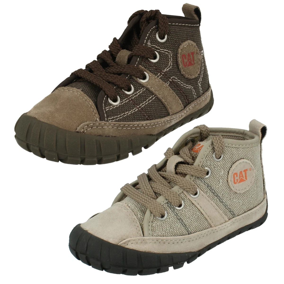 Niños Caterpillar / Ante Leather Cordones Medias Botas LINGO CANVAS | eBay