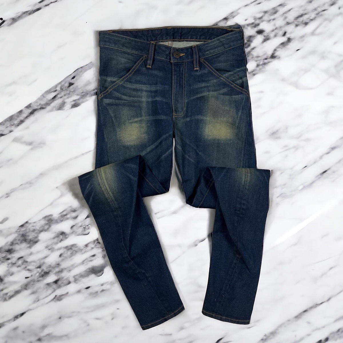 6397 Twisted Seam Jeans Size 26 Skinny Dark and Dirty Wash NP013