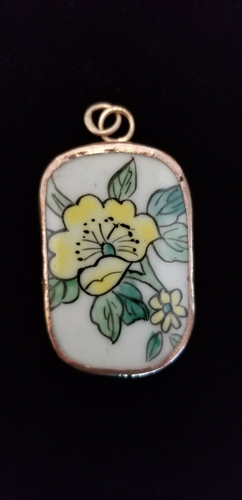Ming Dynasty Chinese Porcelain Pottery Shard Pendant … Gem