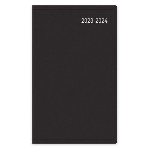 Office Depot Weekly Academic Planner, 4" x 63/8", Black, July 2023 to