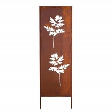 SICHTSCHUTZ GARTEN DEKO 160x50 CM DECORATIVE TERRASSE ABDECKUNG EDELROST CORTEN
