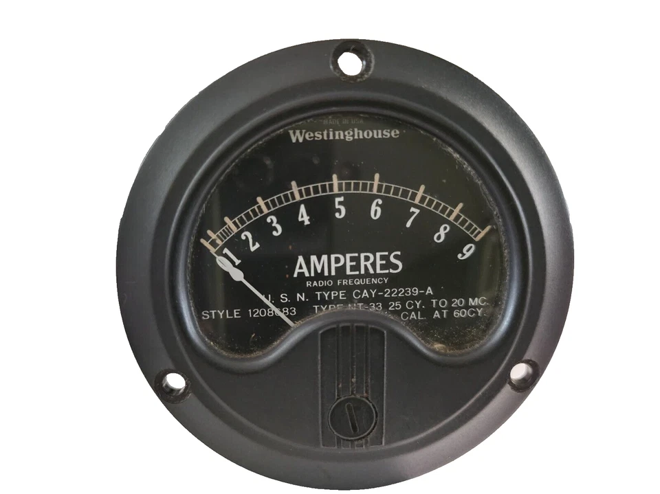 WESTINGHOUSE modelo NT-33 AMPERÍMETRO tipo REQ. Componente de rádio amador 83-61965 0-9 amperes - Imagem 3 de 4