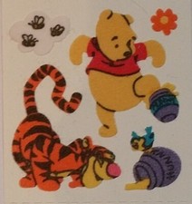Sandylion Disney Fuzzy Sticker -Winnie the pooh -1 strip 3 mod -13402