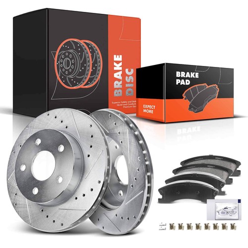 Front Drilled Slotted Brake Rotors Brake Pad for Jeep Grand Cherokee