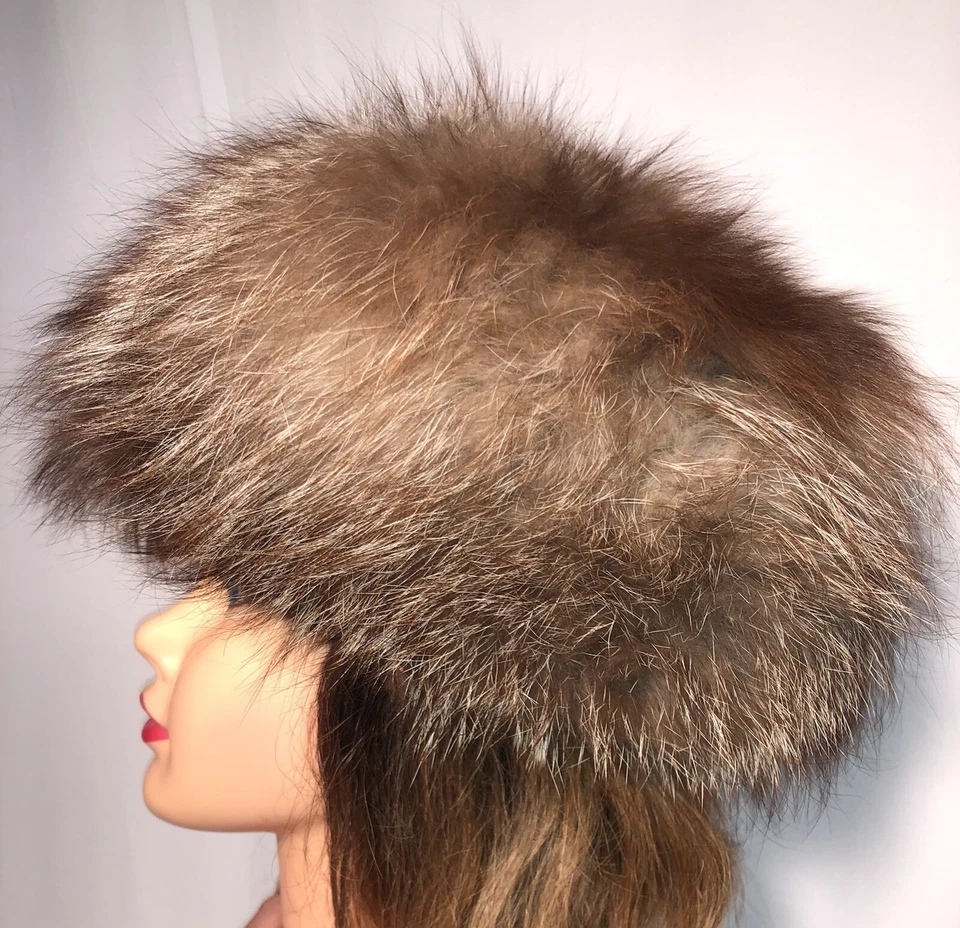 VTG Raccoon Fur Hat Sz 6 *BUNDLE & SAVE* $1 SHIPS MORE - Image 4 of 4