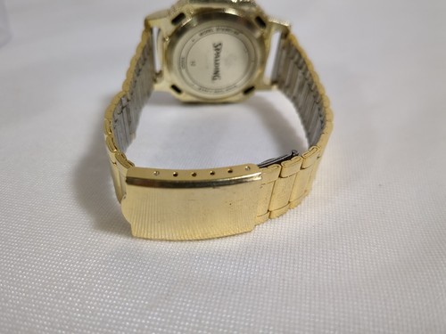 Vintage Spalding Quartz Action Sports Bronze Digital Watch Metal Gold Band - Picture 6 of 8