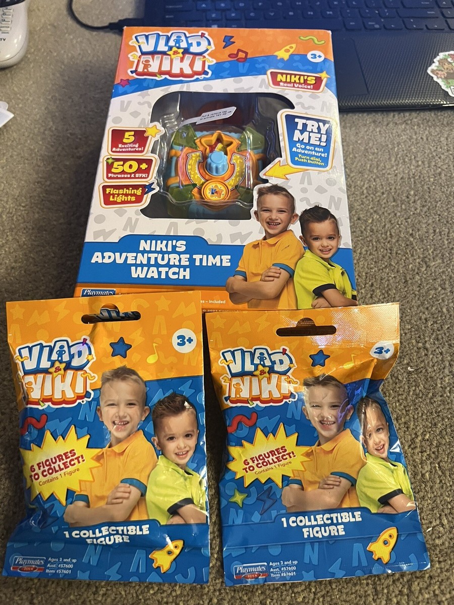 Vlad & Niki Niki's Adventure Time Watch Lot Of 3 Items Playmates