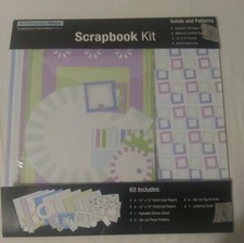 Scrapbook Kit Remember When 140 Pcs Green Blue Purple White 12x12 Paper READ