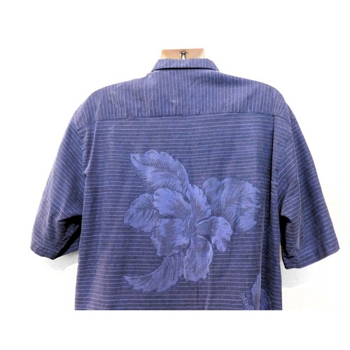 Tommy Bahama Hawaiian Shirt Mens XL Blue Tropical Floral Button Up Casual Silk - Picture 5 of 6