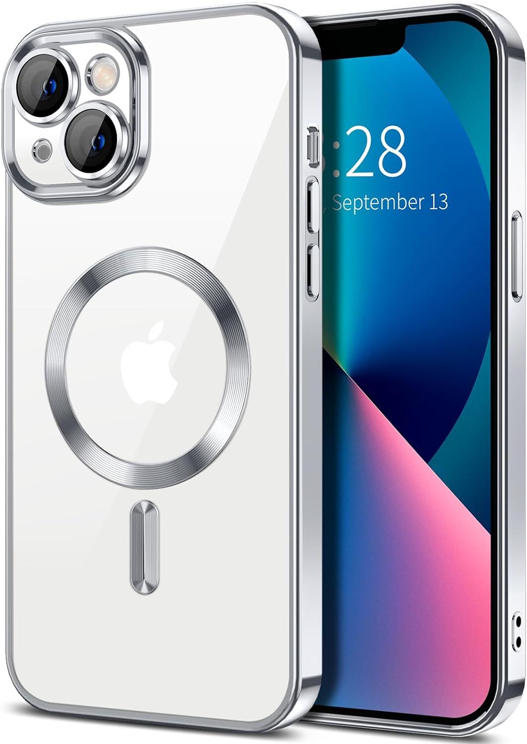 Magnetic Clear Case for iPhone 13 Case [Compatible with MagSafe] [Full Camera Le