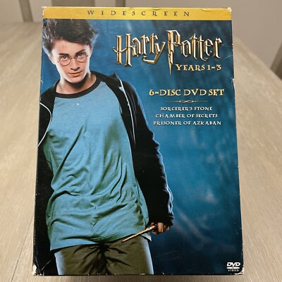 Harry Potter DVD Film Collection Years 1-3 Discs Total Very Good 