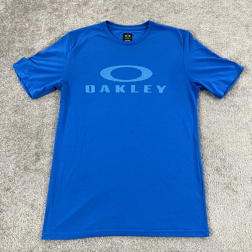 Oakley Shirt Herren mittlere Leistung Passform blau Grafik Basic T-Shirt kurzärmelig