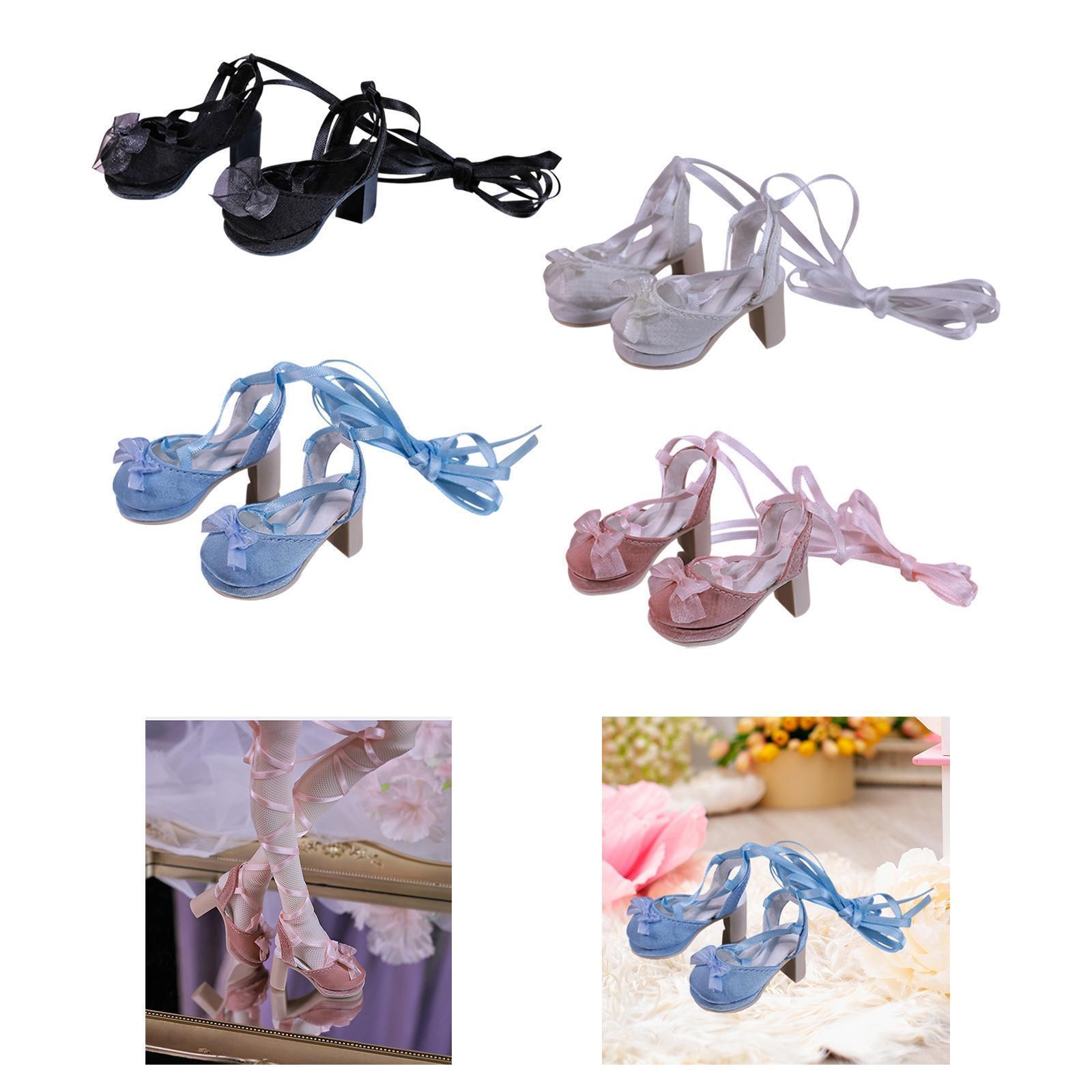 1/4 Scale BJD Doll Shoes Miniature Lace up Shoes