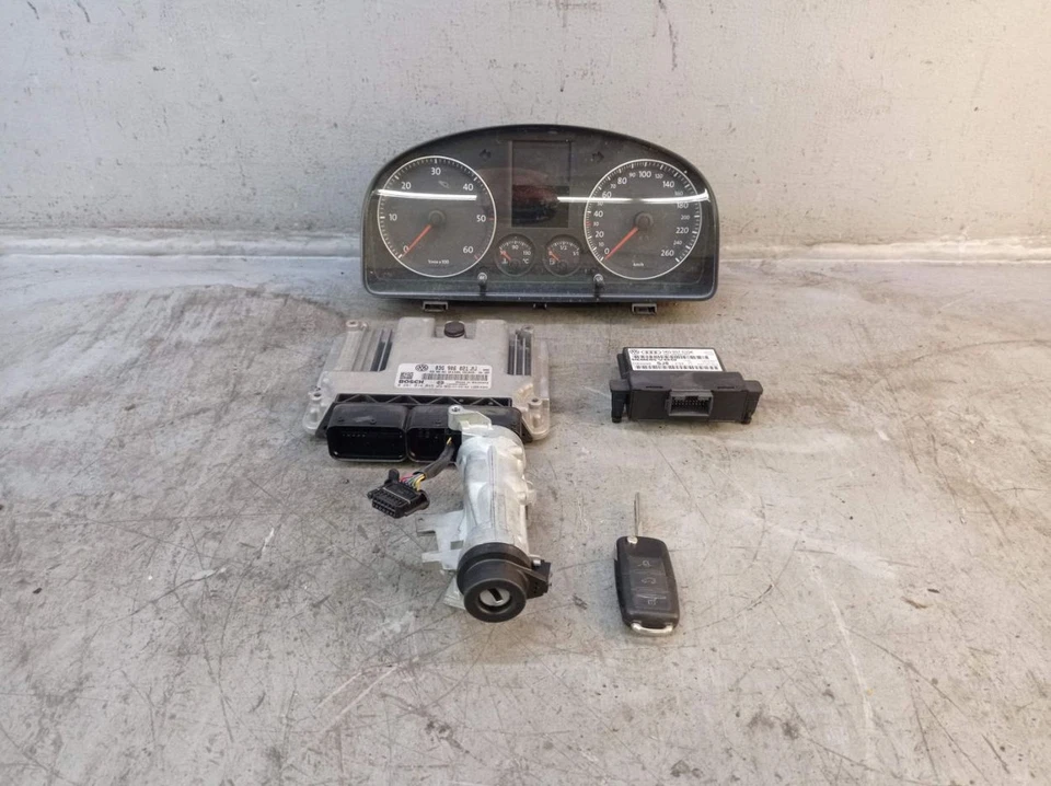 Centralina Motore Tasso di Chiusura Set Completo per VW Touran 1T0920863E - Immagine 2 di 4