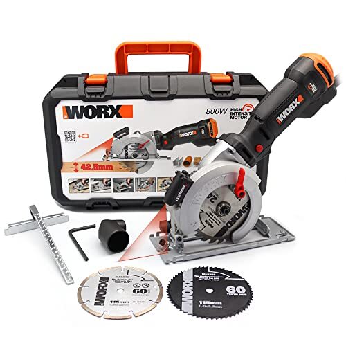 Sega circolare WorxSaw XL 46 mm, 800 W Worx | WX437 | Guida laser, (M0z)