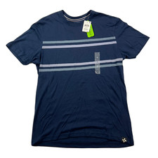 Sun  Stone Striped T-Shirt Mens Small Skysail Blue Short Sleeve
