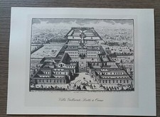 Stampa di Oreno in bianco e nero, "Villa Gallarati Scotti" 1743