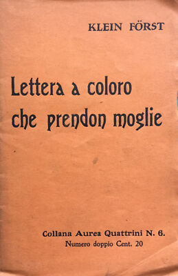 Brief an die Frau Forst, Klein 1914