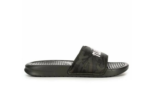 slides with heel strap