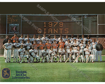 1979 SAN FRANCISCO GIANTS 8X10 TEAM PHOTO 