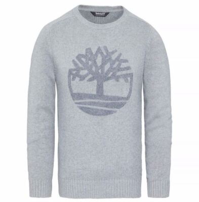 TIMBERLAND Mens Pullover Knit Sweater Wool Slim Fit Gray Size XL XXL