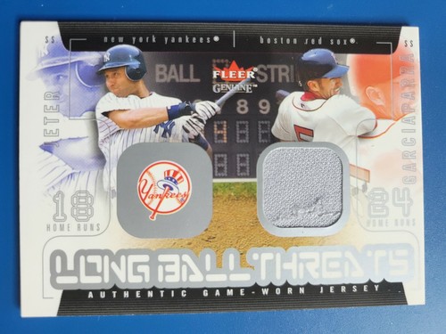 D. Jeter / N. Garciaparra 2003 FLEER GENUINE "LONG BALL THREATS" JSY - 第 1/2 張圖片