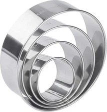 Biscuit Cookie Cutters Size 2,3,4 inches-Mousse Molds and cake rings