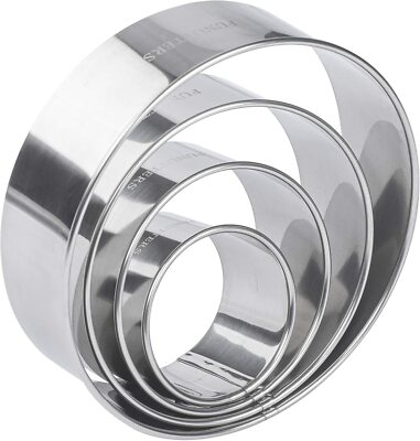 Biscuit Cookie Cutters Size 2,3,4 inches-Mousse Molds and cake rings
