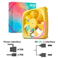 Vetroo DF Computer Silence Cooling Fan 5V 3 PIN Addressable RGB MB Sync PC