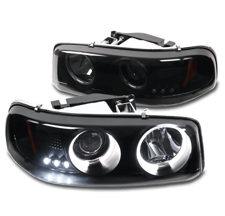 Upgrade Your 99-06 GMC Sierra or 00+ Yukon Denali with Black/Smoke LED Halo Projector Headlights